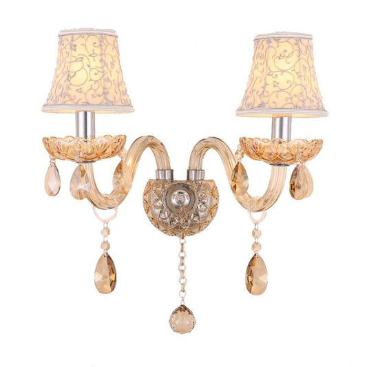 338European candle crystal wall lamp