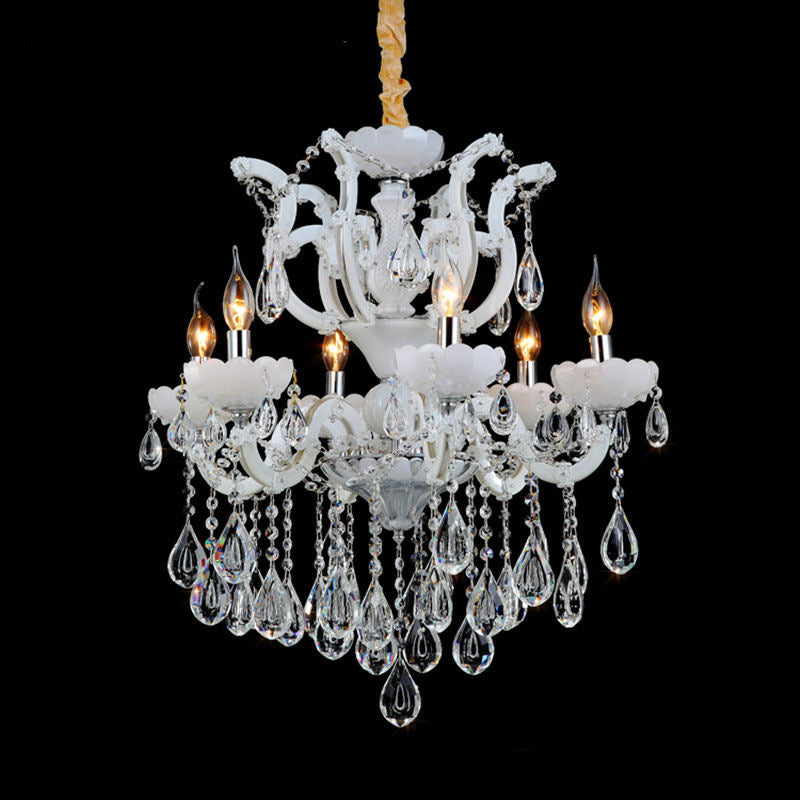 8070European style candle crystal chandelier living room lamp crystal lamp