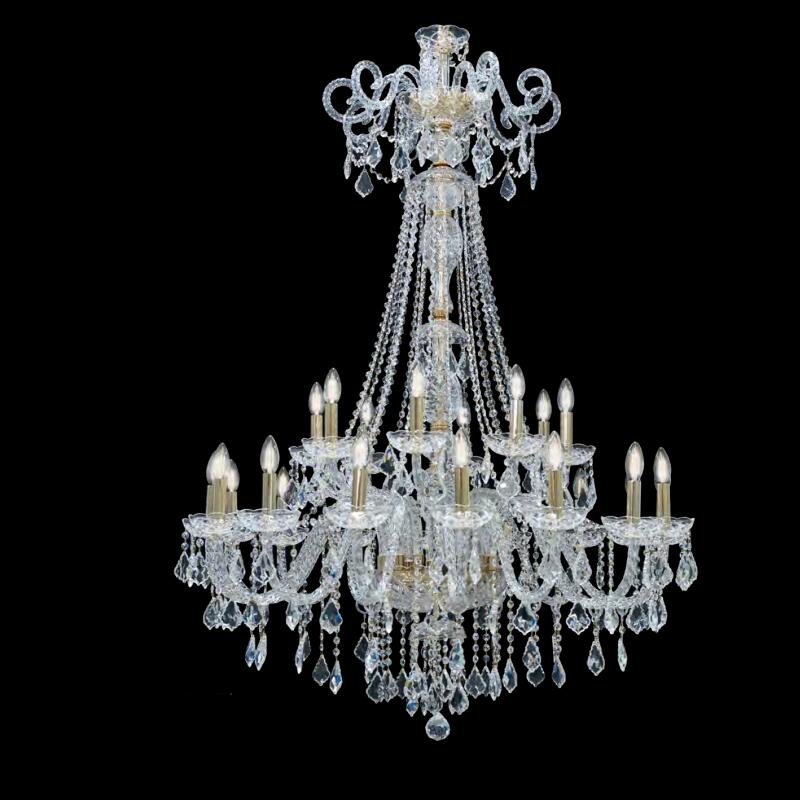 European style glass candle crystal chandelier