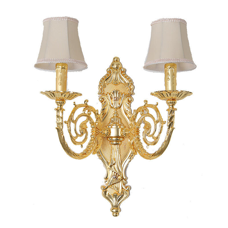 314European style zinc alloy candle crystal wall lamp