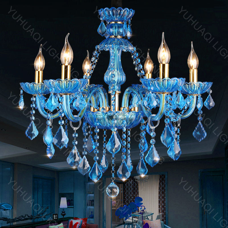 European-style Blue Crystal Chandelier HQ9047