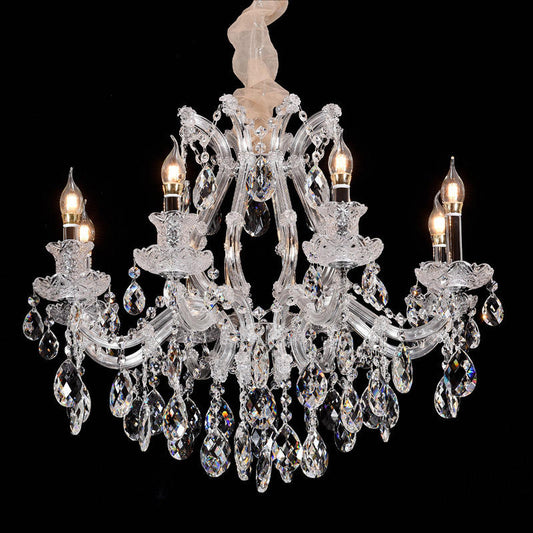 European style candle crystal chandelier coffee living room hotel chandelier