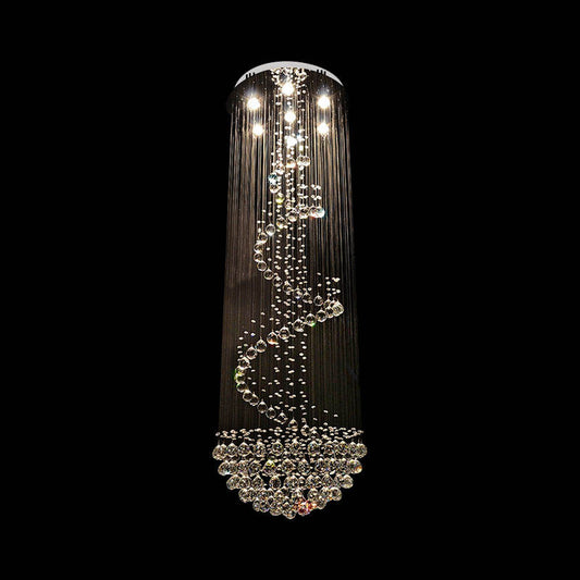 6057Modern simple light luxury golden crystal ceiling lamp