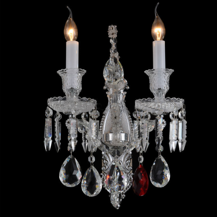 319European candle crystal wall lamp