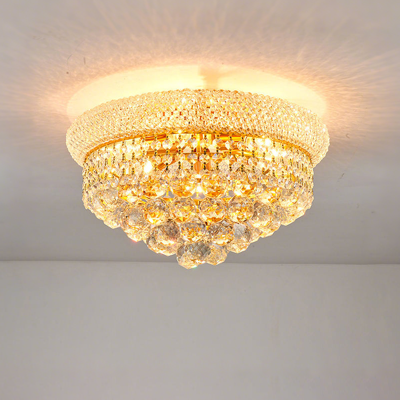5055 Golden candle crystal ceiling lamp