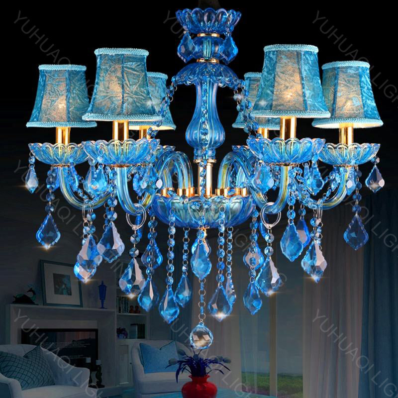 European-style Blue Crystal Chandelier HQ9047