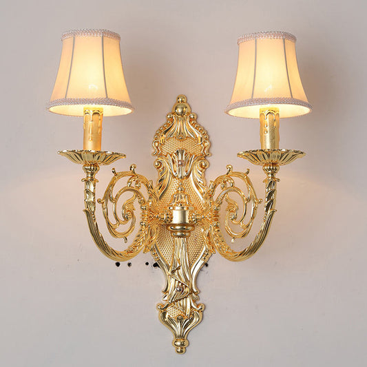 314European style zinc alloy candle crystal wall lamp