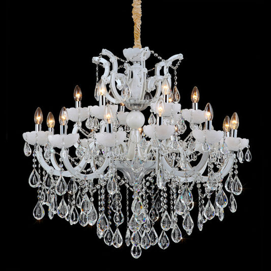 8070European style candle crystal chandelier living room lamp crystal lamp