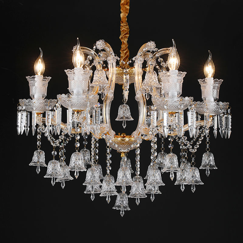 European style candle crystal chandelier coffee living room hotel chandelier