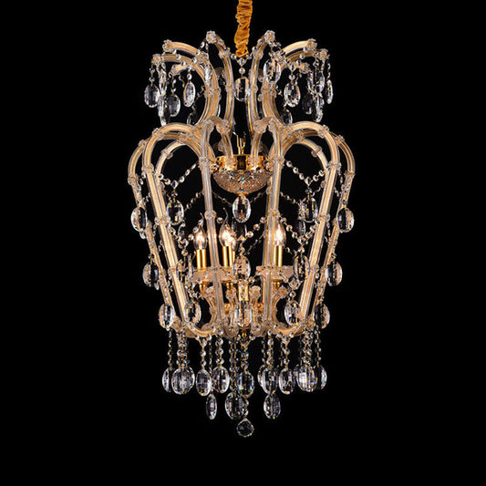 European style candle crystal chandelier coffee living room hotel chandelier