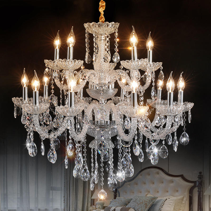 HQ9179 Glass candle crystal chandelier