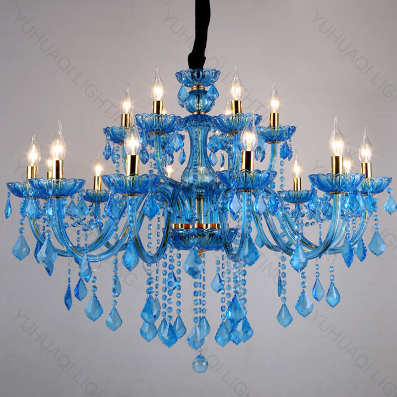 European-style Blue Crystal Chandelier HQ9047
