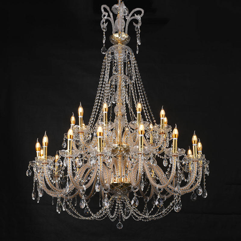 European style candle crystal chandelier coffee living room hotel chandelier