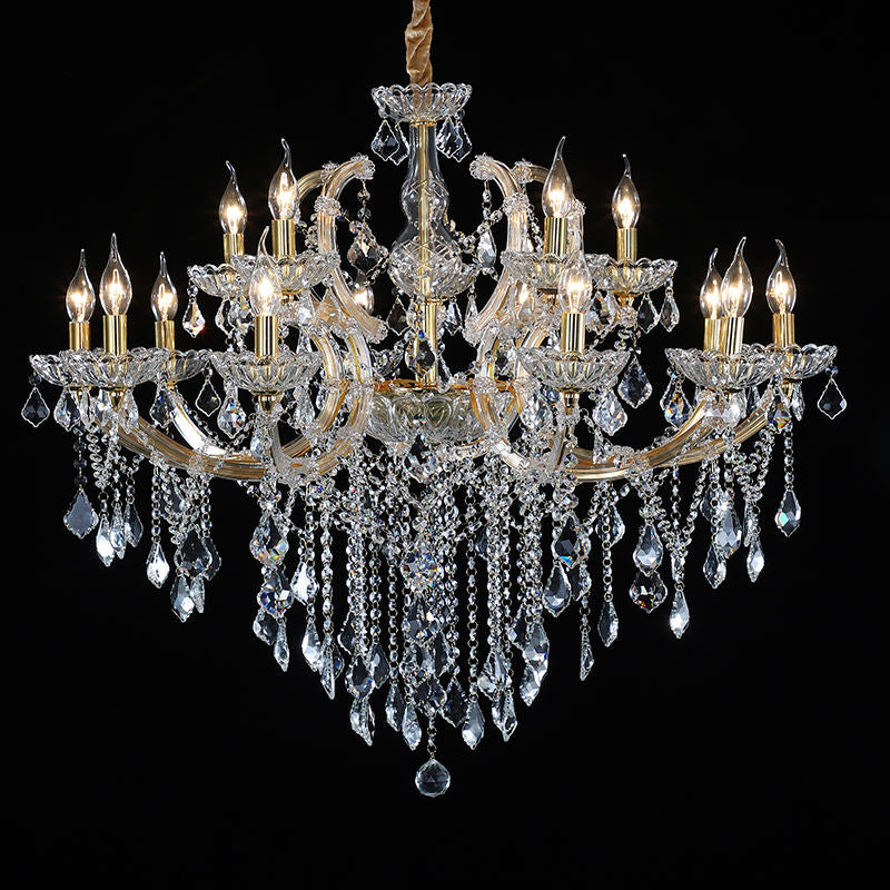European candle crystal chandelier