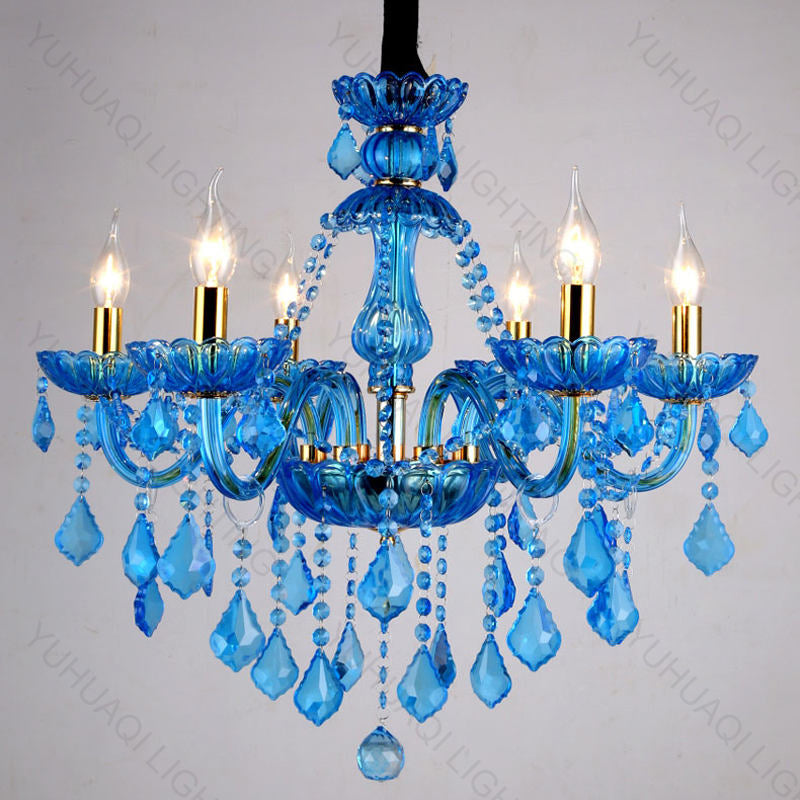 European-style Blue Crystal Chandelier HQ9047