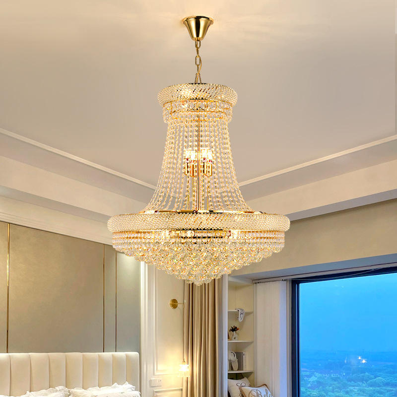 5055 Golden Hotel Candle Crystal Chandelier