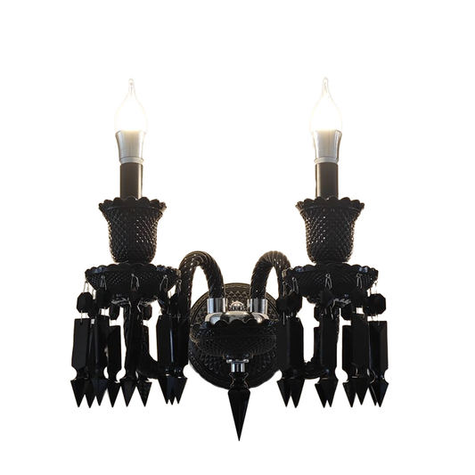 European style aisle candle crystal wall lamp