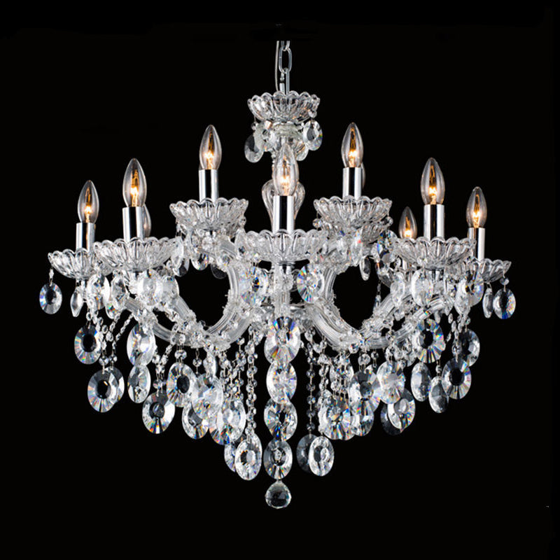 9017 European style candle crystal chandelier