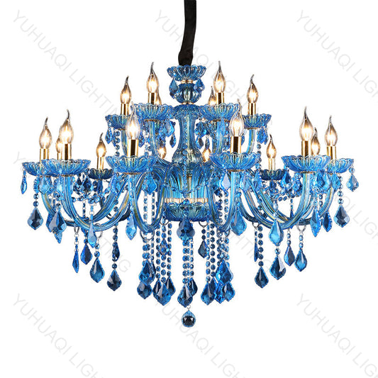 European-style Blue Crystal Chandelier HQ9047