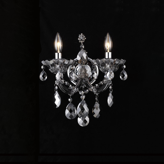 361European candle crystal wall lamp