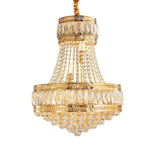 5058Modern simple light luxury golden crystal chandelier
