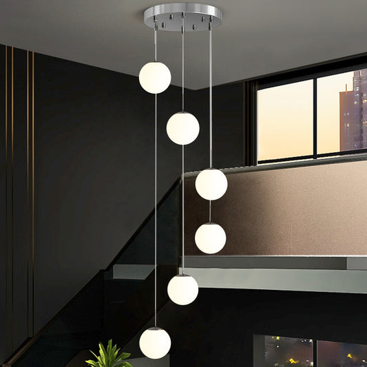 Yuhuaqi Lighting Modern Simple Glass Chandelier