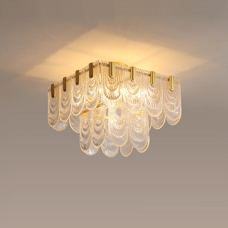 Postmodern glass ceiling light, dining room chandelier, hallway chandelier