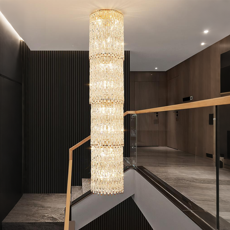 Staircase lights, villa chandeliers, ceiling lights, entryway chandeliers, crystal chandeliers