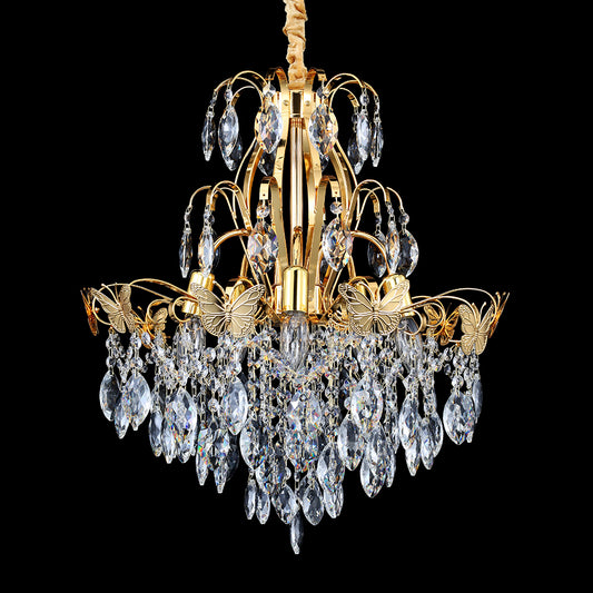 5007Wrought iron candle crystal chandelier