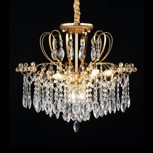 5021Wrought iron candle crystal chandelier