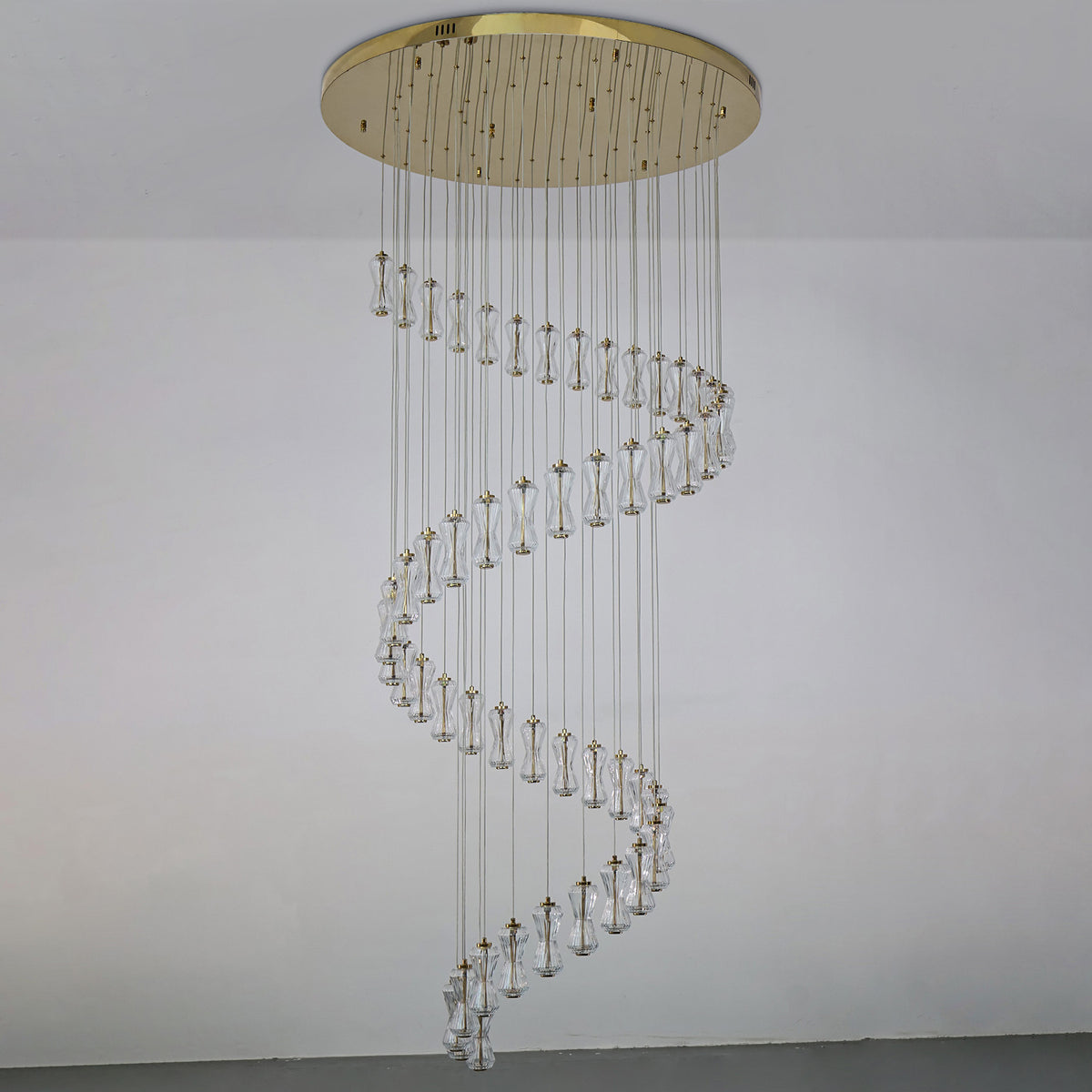 Modern luxury glass chandelier villa living room minimalist chandelier