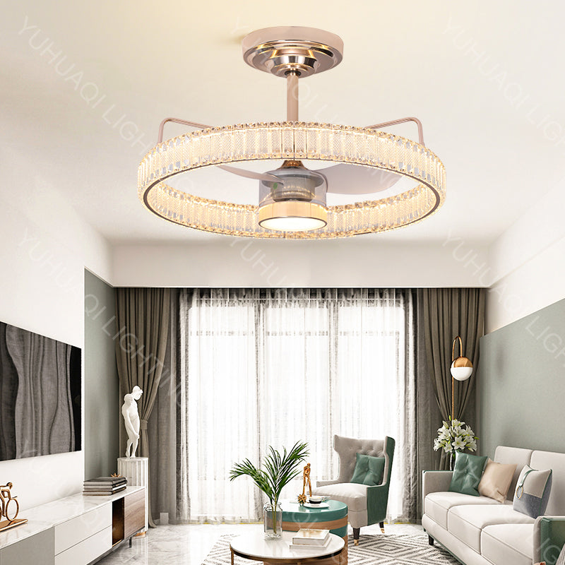 Aluminum Crystal Fan Lamp