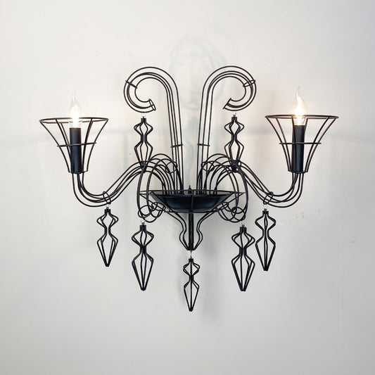 American simple black wall lamp