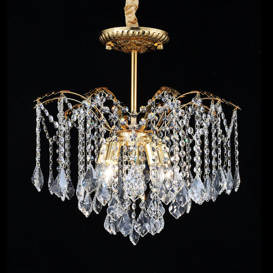 5016Wrought iron candle crystal chandelier