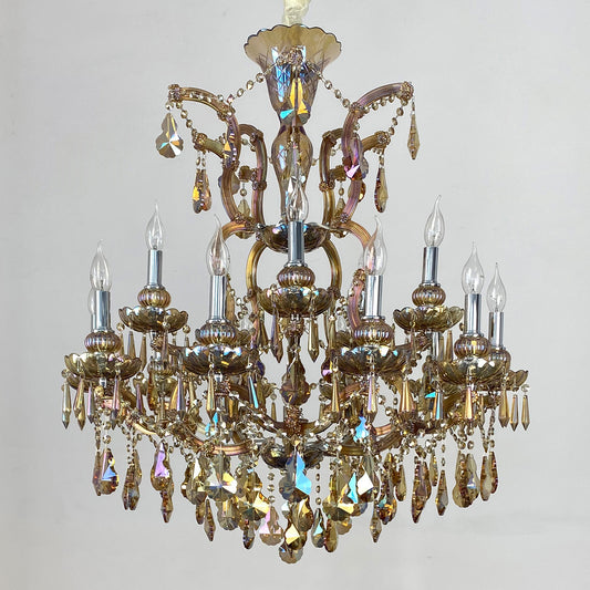 European style candle crystal chandelier hotel villa lamp