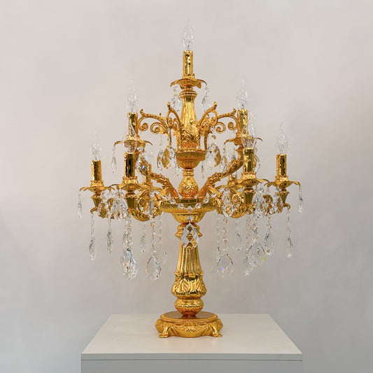 European style crystal table lamp, living room table lamp, villa table lamp, study table lamp