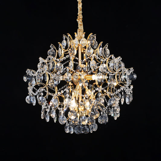 5028Wrought iron candle crystal chandelier