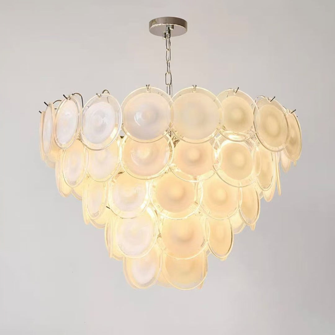 Hotel project pink glass crystal chandelier
