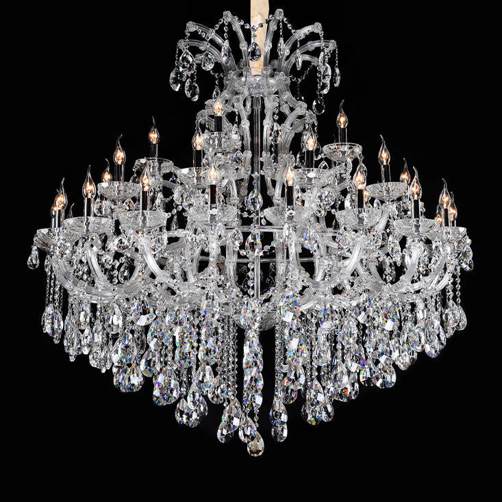 8037European style candle crystal chandelier living room lamp crystal lamp