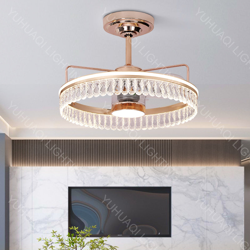 Aluminum Crystal Fan Lamp