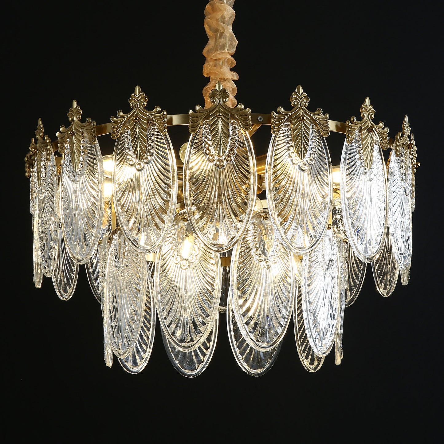 Postmodern glass chandelier modern minimalist style