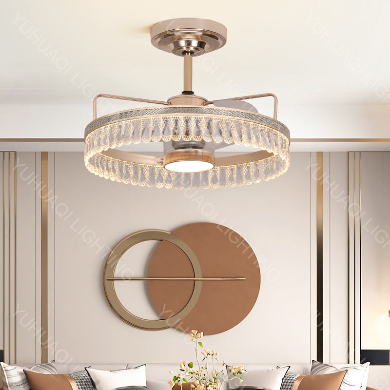 Aluminum Crystal Fan Lamp