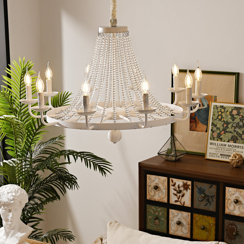 Wrought iron crystal chandelier, dining room light, hallway light, living room light, coffee shop light