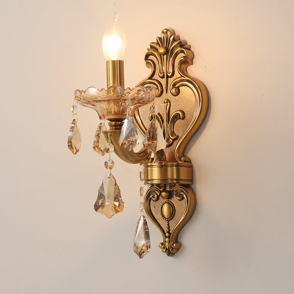 European modern simple crystal wall lamp