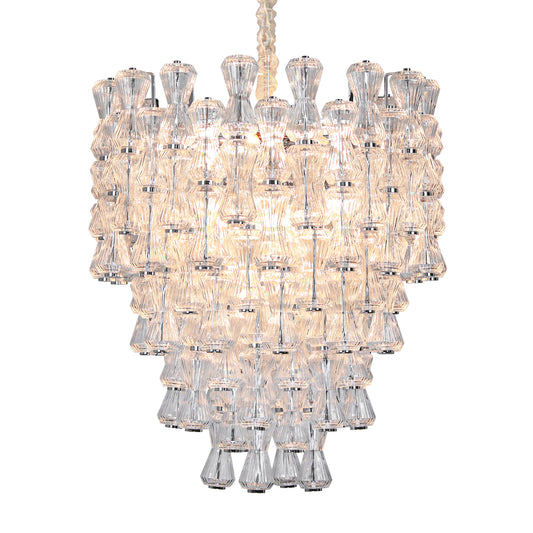Modern luxury crystal glass chandelier, living room minimalist chandelier