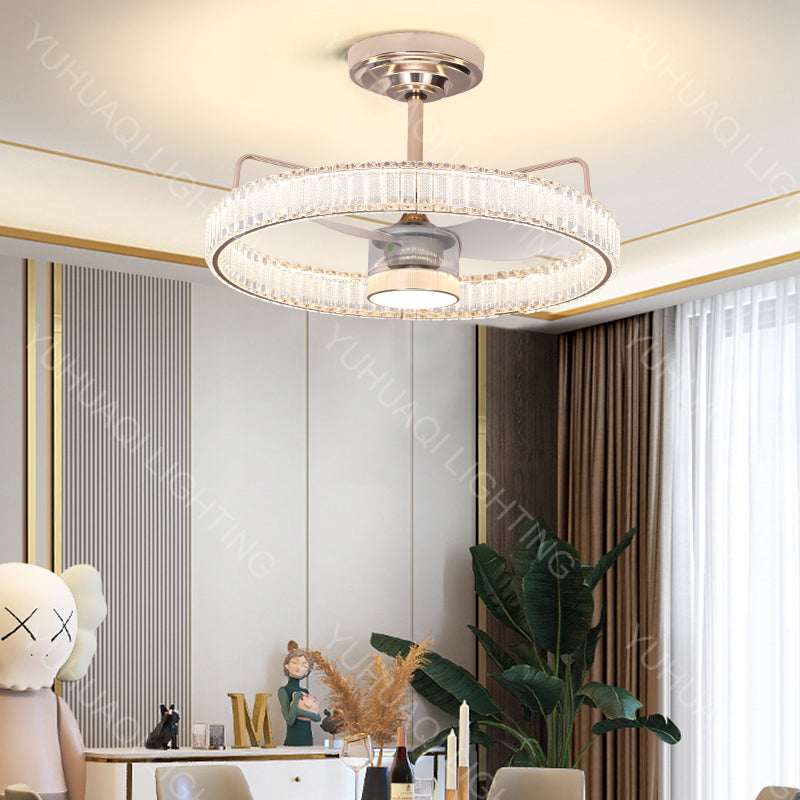 Aluminum Crystal Fan Lamp