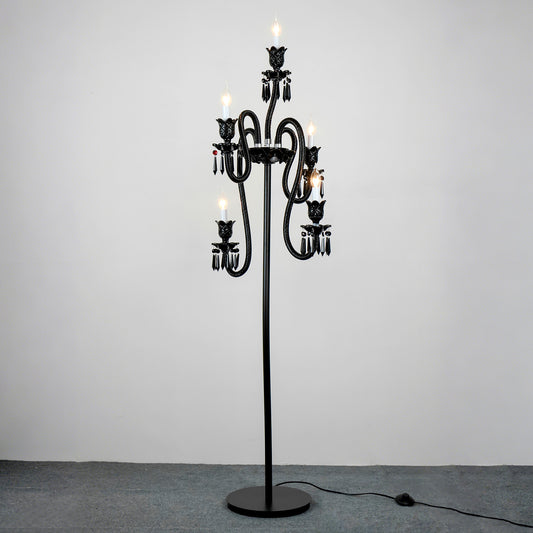 Crystal Floor Lamp | European-Style Crystal Lighting | Living Room Lamp | Villa Lighting