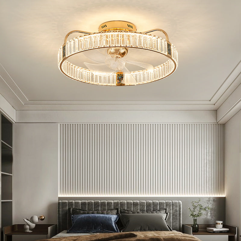 Fan light, dining room light, bedroom light, crystal chandelier.