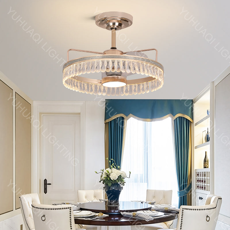 Aluminum Crystal Fan Lamp