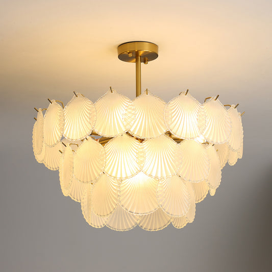 Postmodern glass chandelier modern minimalist style